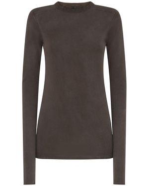 Entire studios Damen Langärmeliges Slim Fit-T-Shirt „Primer“ - Braun