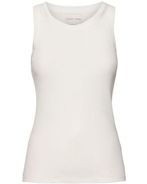 Loulou de Saison Tanktop Aus Bio-baumwolle "limba" - Weiß