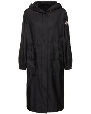 Moncler Hiengos フーデッドナイロンレインコート - ブラック