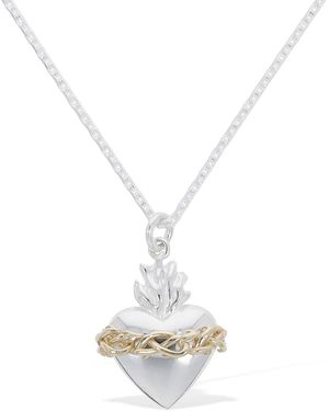 Hatton Labs Sacred Heart Pendant Necklace - White