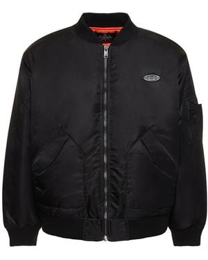 Unknown Oversized Nylon Bomber Jacket - Black