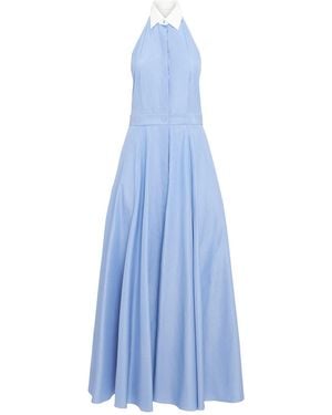 Ralph Lauren Eldred Sleeveless Cotton Cocktail Dress - Blue