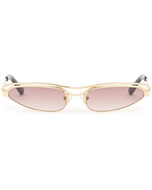 The Attico Damen Sonnenbrille Aus Metall - Pink