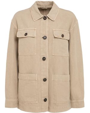 Brunello Cucinelli Cotton Blend Jacket - Natural