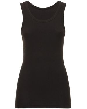 Entire studios Damen Baumwoll-Tanktop - Schwarz