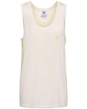adidas Originals Wales Bonner Oversized-Tanktop Aus Recyceltem Strick Mit Streifen - Natur