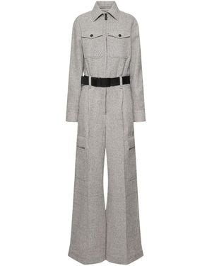 Moncler Apres Ski Virgin Wool Ski Suit - Grau