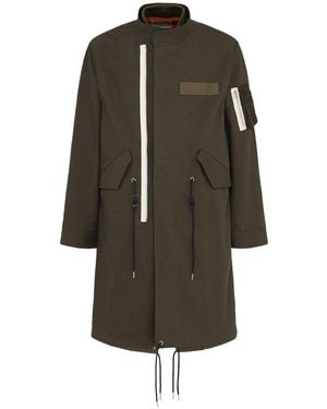 Sacai Herren Ripstop-Mantel - Grau