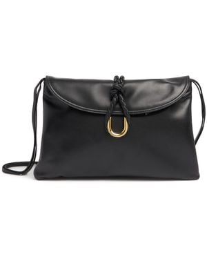 Bottega Veneta Medium Schultertasche Aus Leder - Schwarz