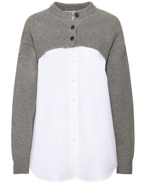 Alexander Wang Oxfordhemd Aus Wollstrick - Grau