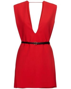 Sportmax Minikleid Aus Viskosemischcady "agrume1234" - Rot