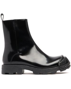 DIESEL◆Oval Dロゴ ブーツ D-HAMMER CH D W D-Hammer-High-heel boots with Oval D plaque