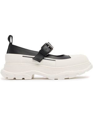 McQueen Leather & Rubber Sandals - White