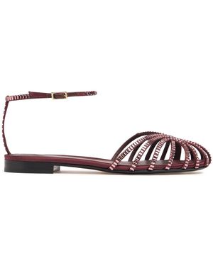 ALEVI Rebecca サテンサンダル 5mm - レッド