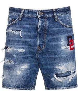 DSquared² Marine Fit コットンハーフパンツ - ブルー