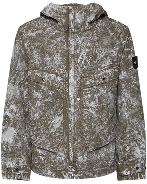 Stone Island Luisaviaroma フード付きジャケット - グレー