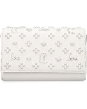 Christian Louboutin Damen Lederclutch "Paloma Loubinthesky“ - Weiß