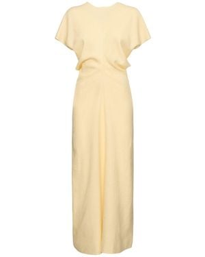 TOTEME Damen Slouch Waist Viscose Blend Long Dress - Mettallic
