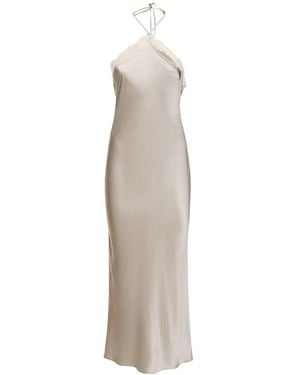 Reformation Langes Kleid Aus Seide "aara" - Weiß
