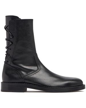 Ann Demeulemeester Heiko Laced Back Ankle Boots - Black