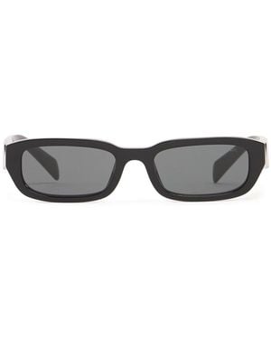 Prada Eckige Sonnenbrille Aus Acetat "symbole" - Grau