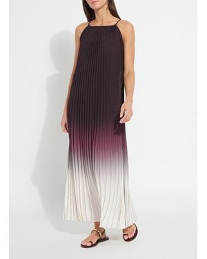 Lyssé Lorena Pleated Chiffon Midi Dress - Purple