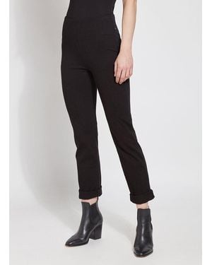 Lyssé Boyfriend Denim (26" Cuffed Inseam) - Black