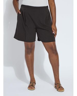 Lyssé Dia Pleated Short (7" Inseam) - Black