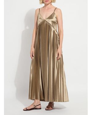 Lyssé Lauren Pleated Midi Dress - Natural