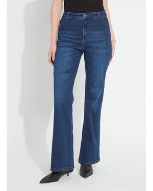 Lyssé Liora Zip Front Denim Trouser - Blue