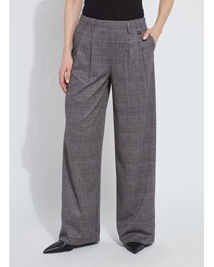 Lyssé Darcy Ponte Pleated Wide Leg Trouser (32" Inseam) - Gray