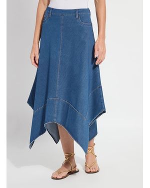 Lyssé Lucille Handkerchief Denim Skirt - Blue