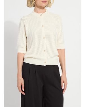 Lyssé Regina Short Sleeve Cardigan - White