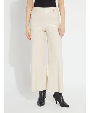 Lyssé Vegan Leather Wide Leg (28" Inseam) - Natural