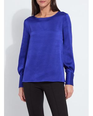Lyssé Marietta French Cuff Blouse - Blue
