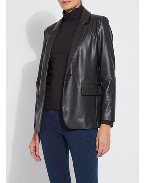 Lyssé Versatile Vegan Leather Blazer - Black