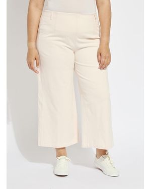 Lyssé Layton Wide Leg Crop Curvy - Natural