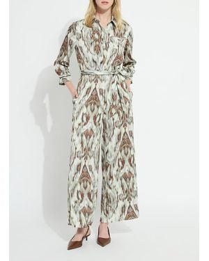 Lyssé Dahlia Belted Satin Wide Leg Jumpsuit - White