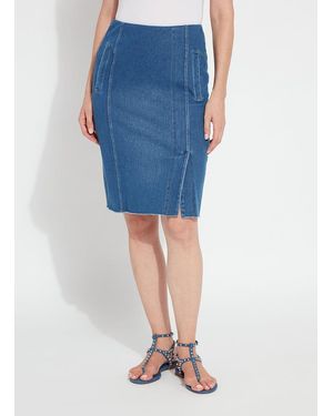 Lyssé Lyrica Denim Skirt (25" Inseam) - Blue
