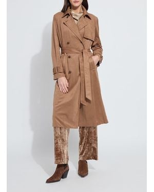 Lyssé Agatha Vegan Suede Trench Coat - Multicolor