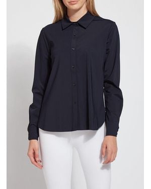 Lyssé Connie Slim Button Down - Blue