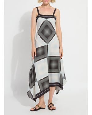 Lyssé Sarai Handkerchief Asymmetric Dress - Gray