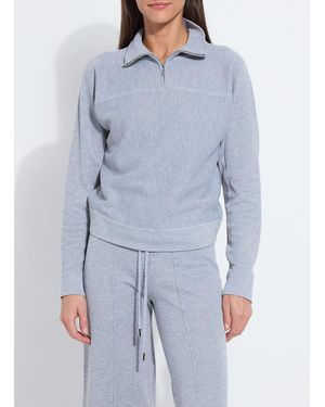 Lyssé Viola Knit Lounge Sweatshirt - Blue
