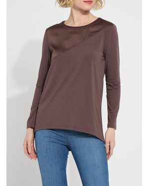 Lyssé Leia Mixed Media Top - Purple