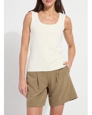Lyssé Evie Scoop Neck Tank - White