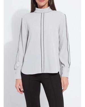Lyssé Lizandra Reversed Collar Blouse - White