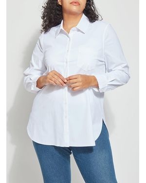 Lyssé Schiffer Button Down Curvy - White