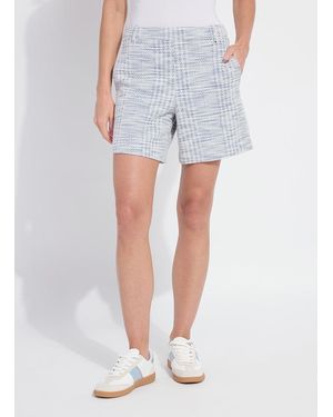 Lyssé Lily Summer Tweed Short (6.5" Inseam) - Blue