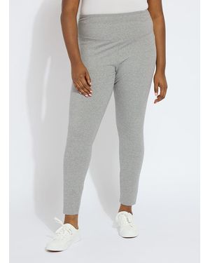 Lyssé Flattering Cotton Legging Curvy (28" Inseam) - Gray