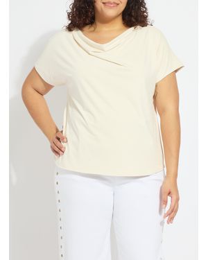 Lyssé Ensley Cowl Neck Top - White
